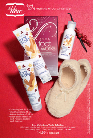 Avon Footworks Berry Vanilla Collection