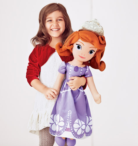 If you know a princess-in-training who deserves the royal treatment, then look no further! TV's most popular princess is now a 28" H cuddle pillow for little ladies to hug and play with all day. Plush and fabric. Imported.