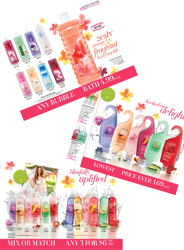 Avon Naturals Bath and Body Products