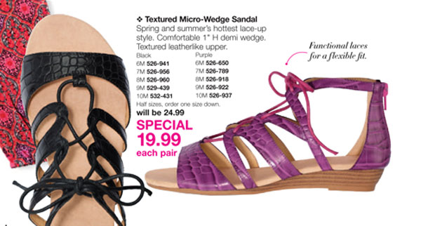 Beth's Favorite Avon Item - Textured Micro-Wedge Sandal
